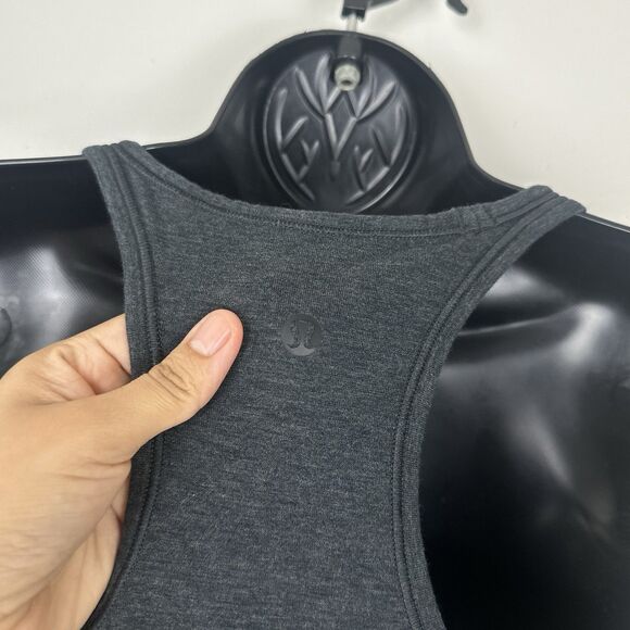 LULULEMON Grey Refresh Maxi Dress II Slim Fit Pima Cotton 4-6 - Picture 8 of 8